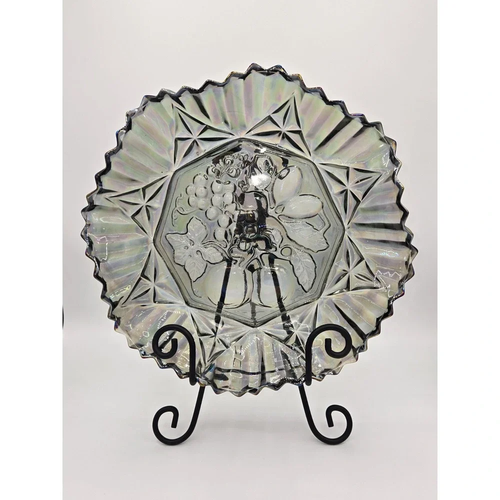Federal Glass‎ Pioneer Smoke Iridescent Carnival Glass 11